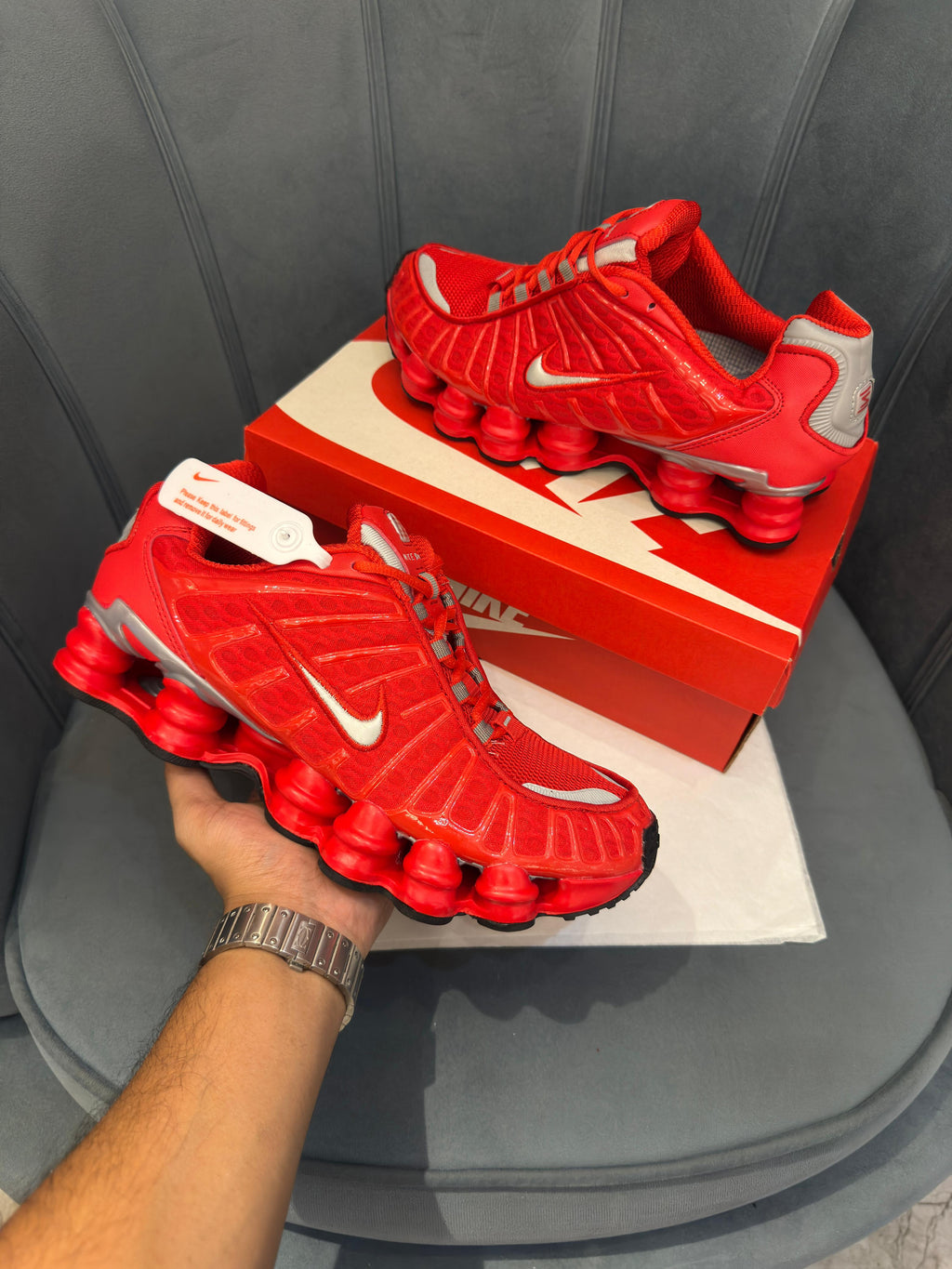 NIKE SHOX TL RED SILVER 🔥
