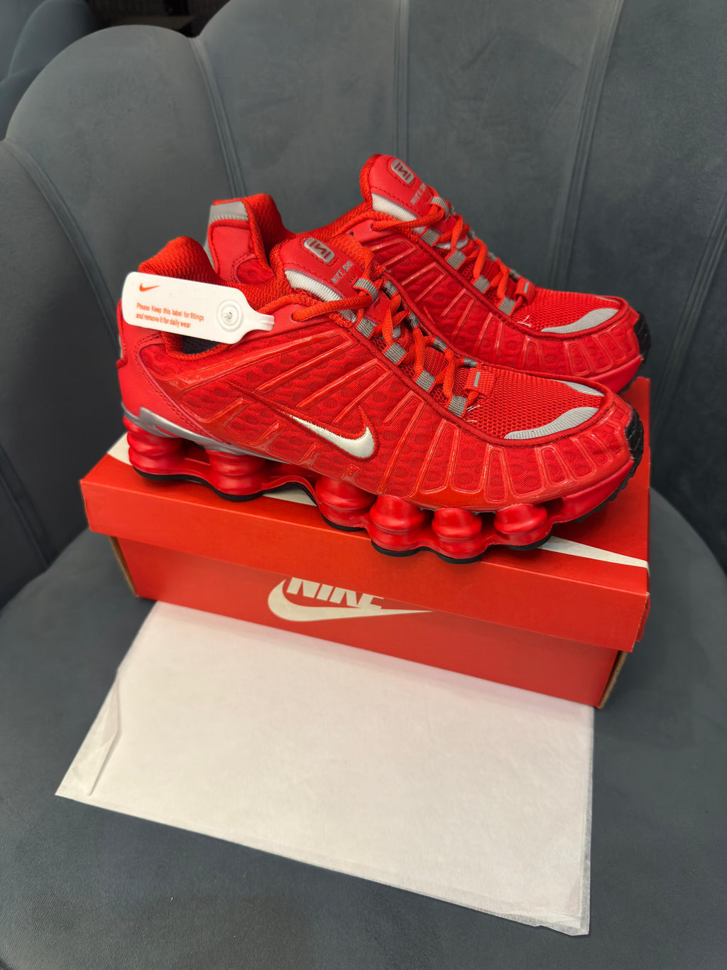 NIKE SHOX TL RED SILVER 🔥