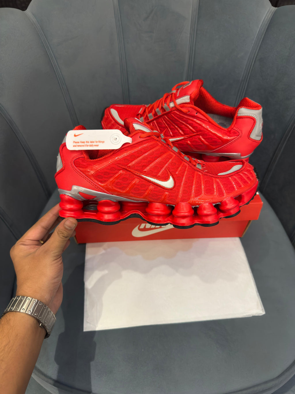 NIKE SHOX TL RED SILVER 🔥