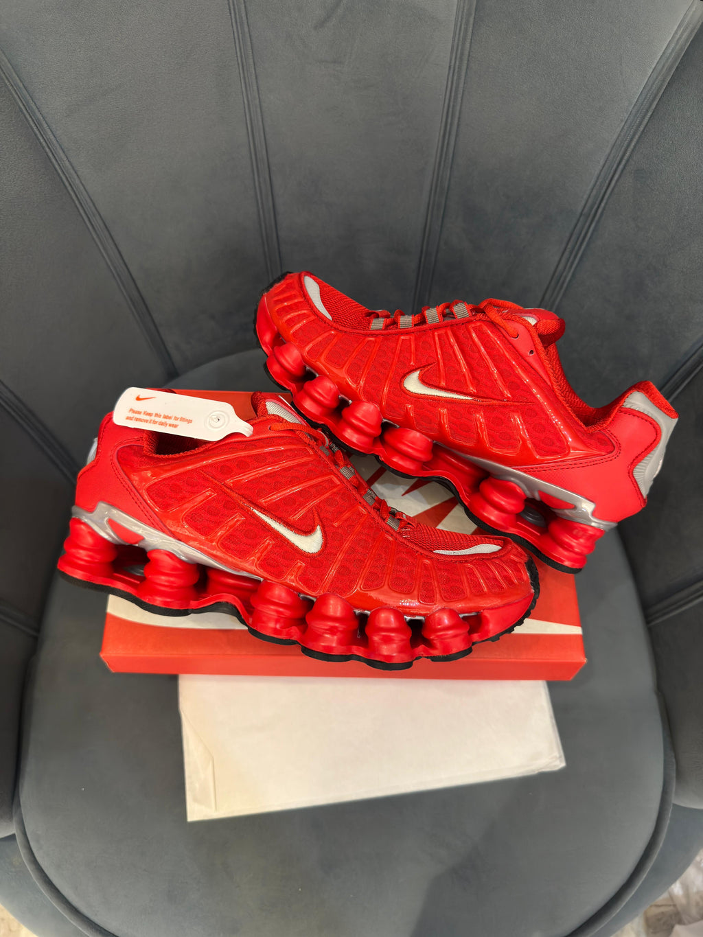 NIKE SHOX TL RED SILVER 🔥