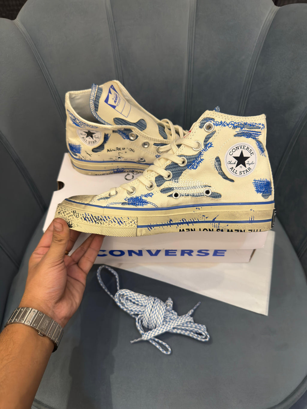 CONVERSE CHUCK 70 ADERERROR WHITE BLUE MID