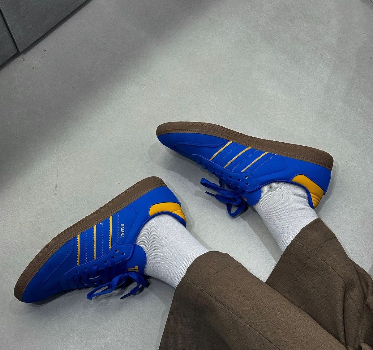 ADIDAS SAMBA ROYAL BLUE YELLOW