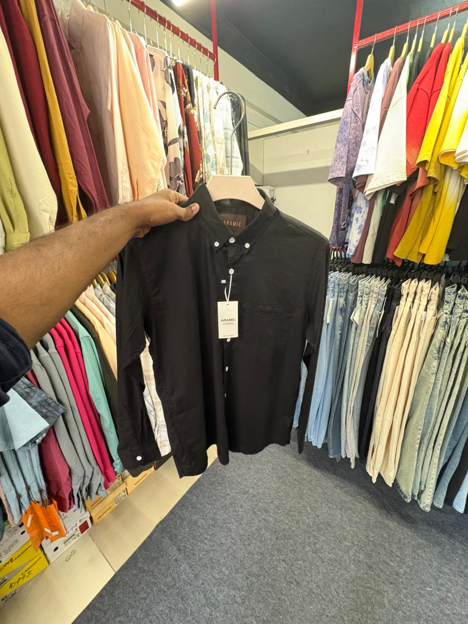 PREMIUM LINEN PLAIN FULL SLEEVE SHIRT